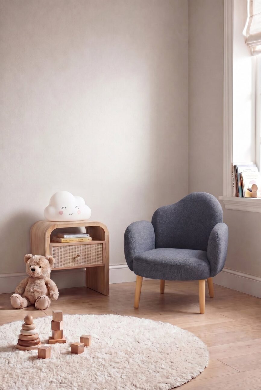 Arlisse Dusty Blue Kids Lounge Chair
