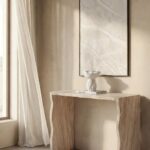 Adalynn Irregular Top & Legs Travertine Console Table