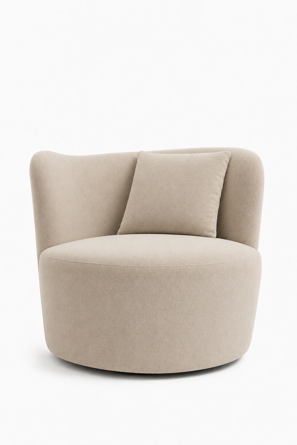Bronte Light Beige Swivel Sofa Chair