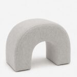 Rumi Warm Grey Arch Ottoman (60x45 CM)