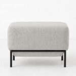 Lunis Warm Grey Compact Ottoman