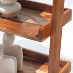 Vynna Acacia Wood Ladder Shelves