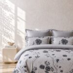 Elynd Light Grey King Bed Sheet, Duvet Cover & Pillowcase Set