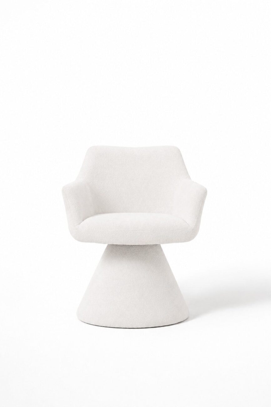 Amaya Ivory Swivel Dining Chair