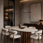 Anirae Volakas Finish Marble Dining Table