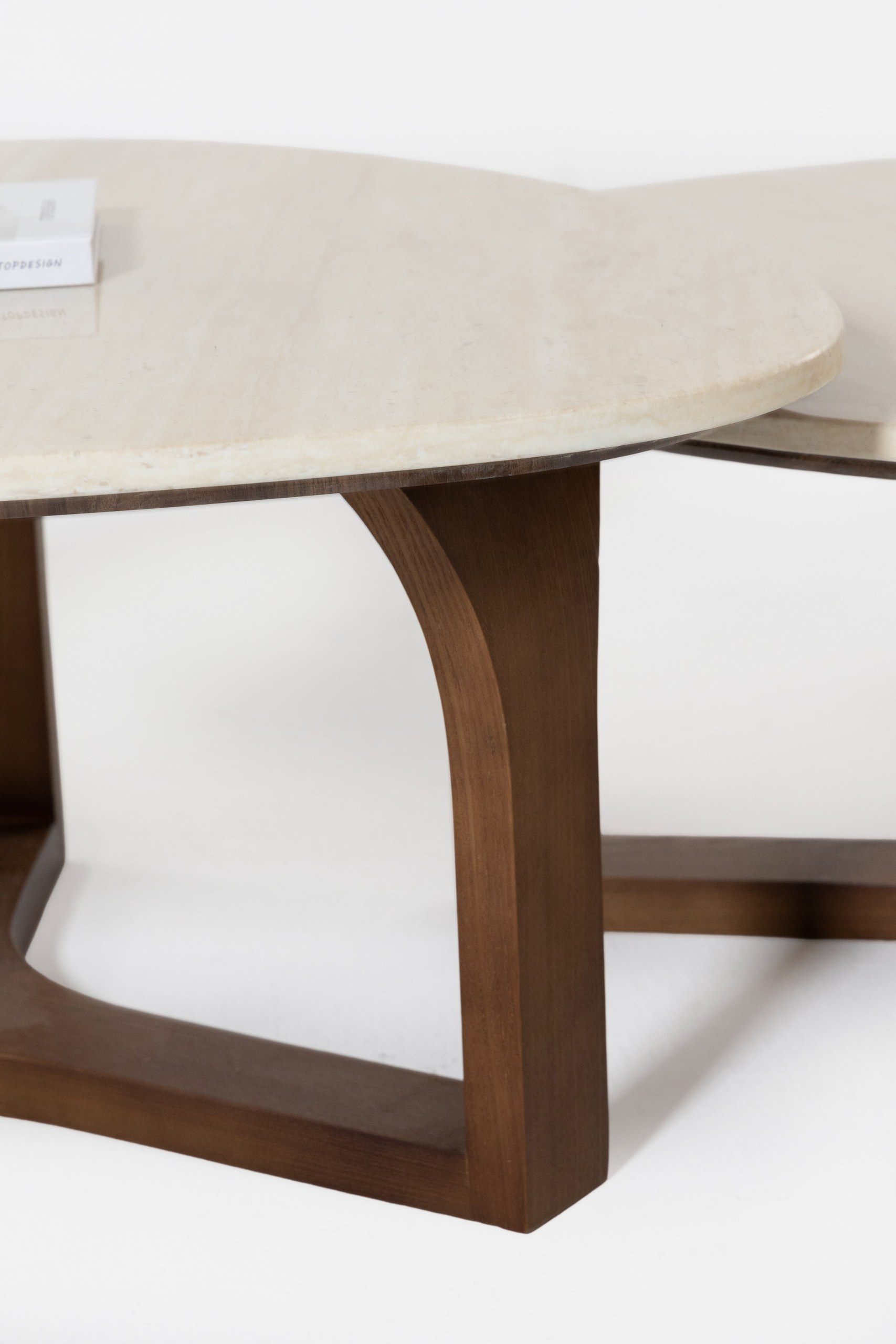 Eldora Travertine Finish Nesting Coffee Table - Image 4