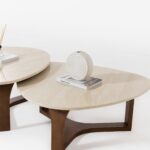 Eldora Travertine Finish Nesting Coffee Table