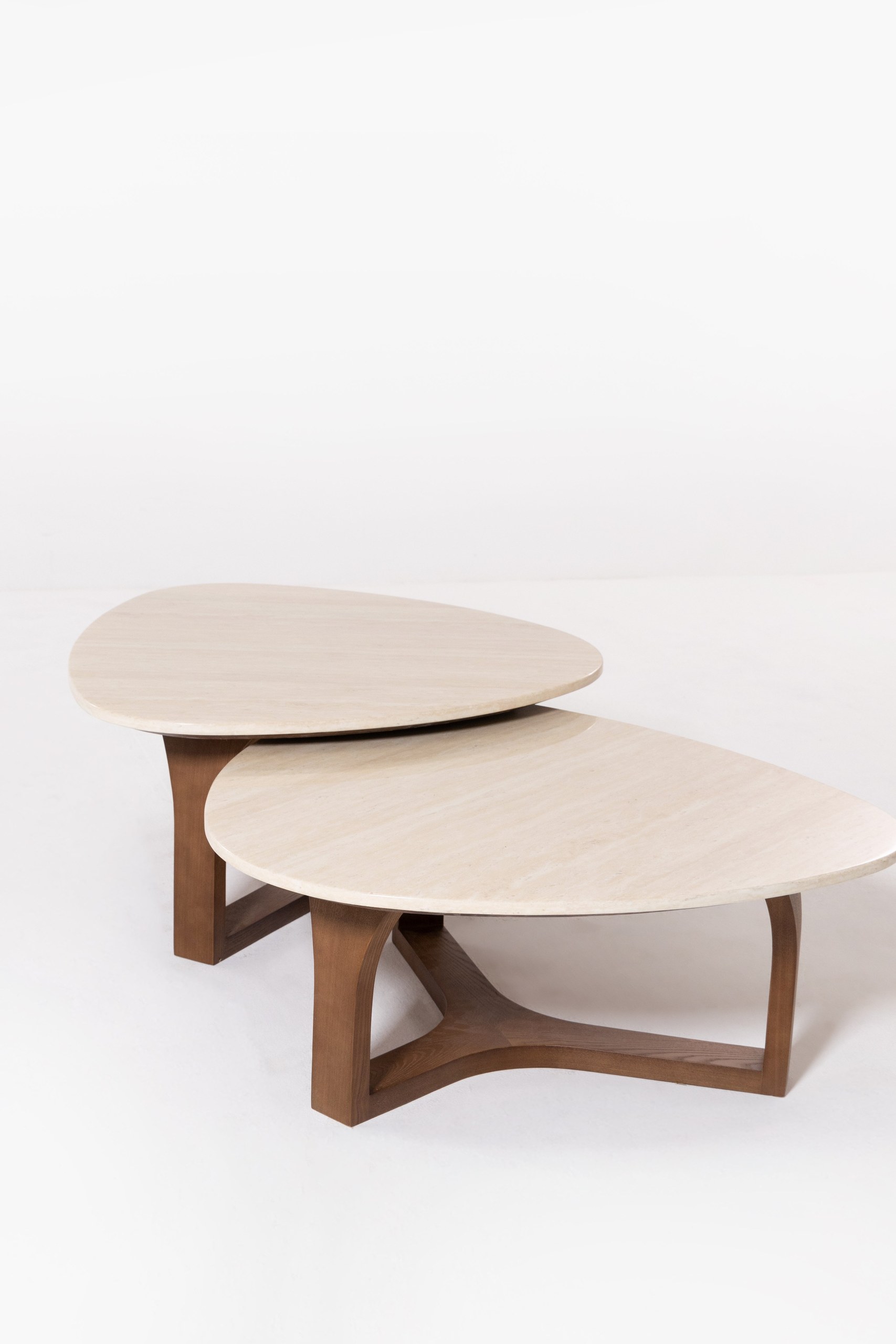 Eldora Travertine Finish Nesting Coffee Table - Image 10