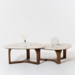 Eldora Travertine Finish Nesting Coffee Table