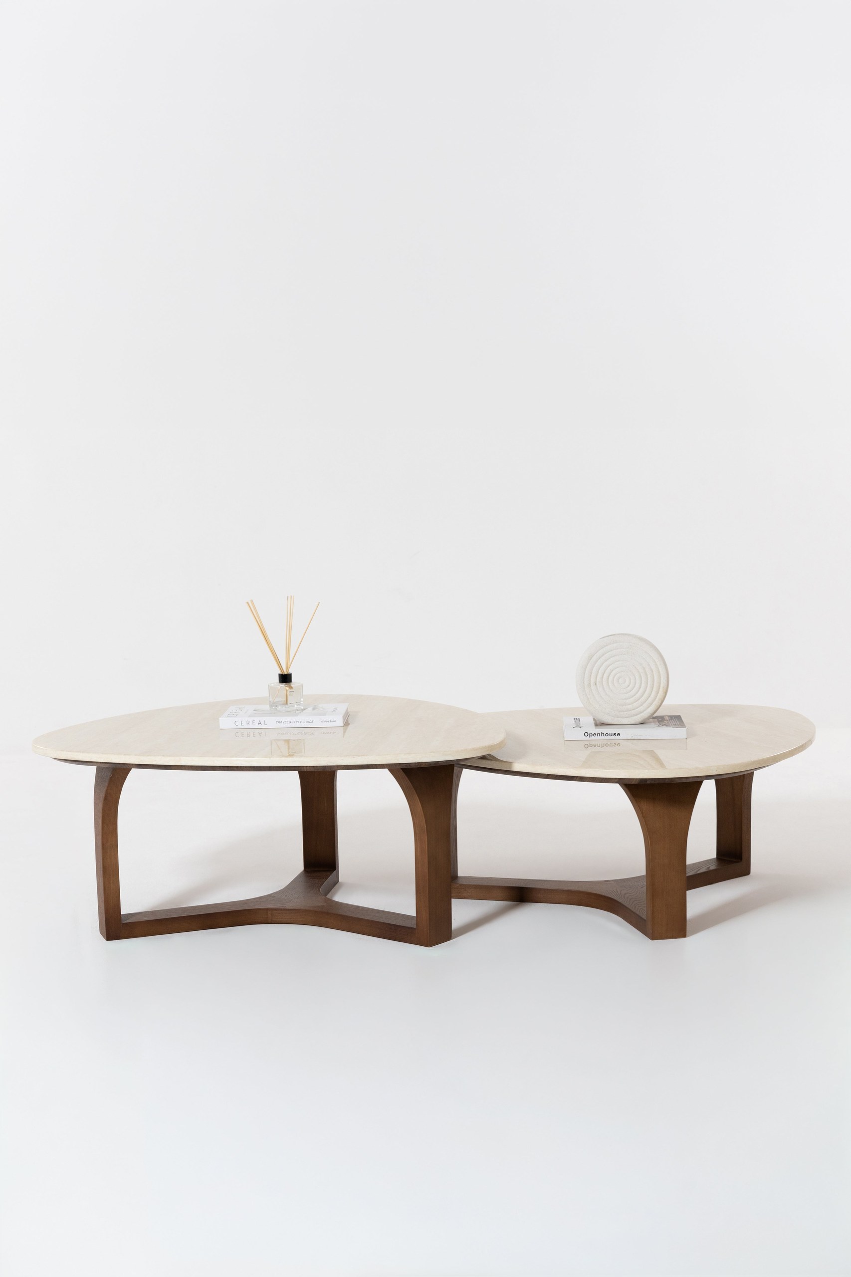 Eldora Travertine Finish Nesting Coffee Table - Image 11