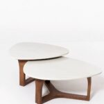 Eldora Volakas Finish Marble Nesting Coffee Table