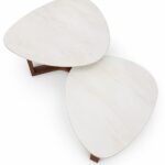 Eldora Volakas Finish Marble Nesting Coffee Table