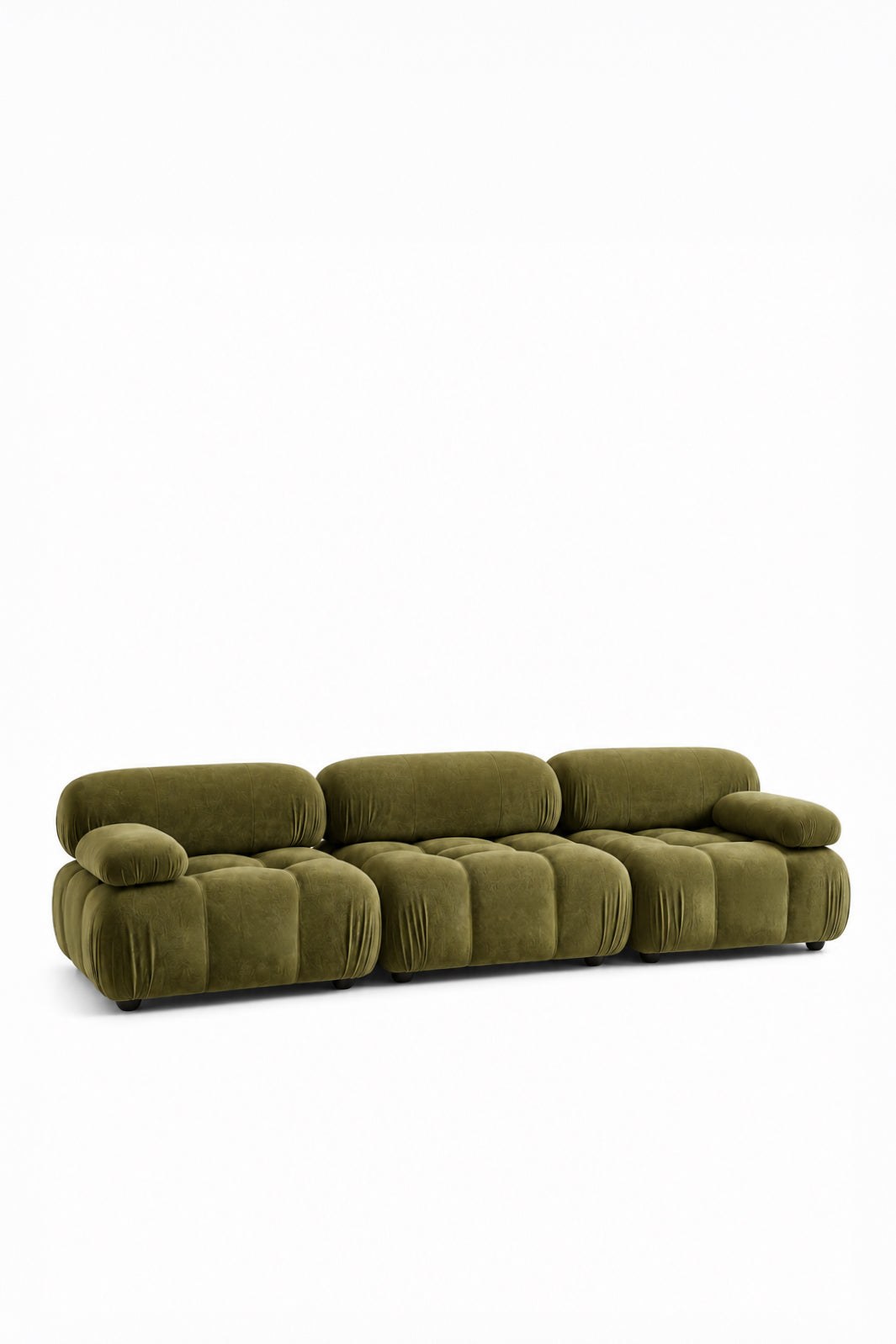 Nuvola Dusty Olive Velvet 3 Seater Sofa