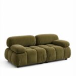 Nuvola Dusty Olive Velvet 2 Seater Sofa