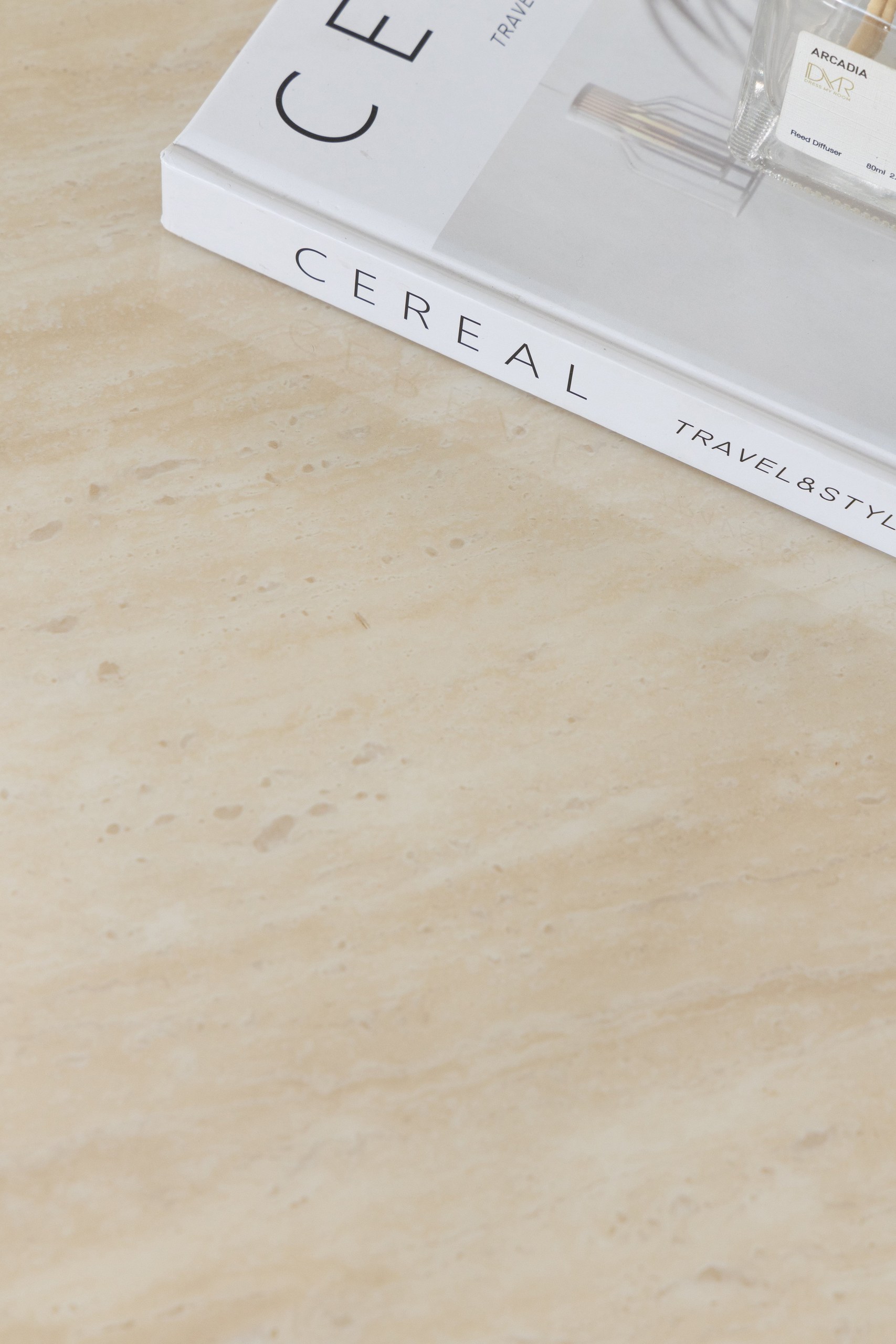 Selvaro Travertine Finish Marble Side Table - Image 6