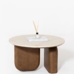 Selvaro Travertine Finish Marble Coffee Table