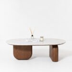 Selvaro Volakas Finish Marble Oval Coffee Table