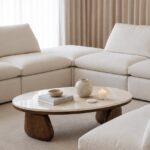 Arlina Ice Jade Finish Marble Coffee Table