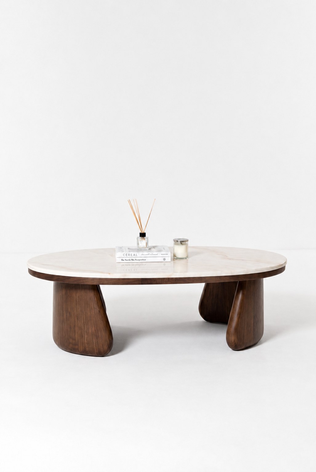 Arlina Ice Jade Finish Marble Coffee Table - Image 2