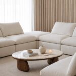 Arlina Ice Jade Finish Marble Coffee Table