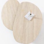 Morano Travertine Finish Marble Nesting Coffee Table