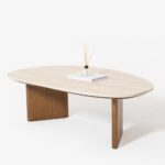 Morano Travertine Finish Marble Nesting Coffee Table