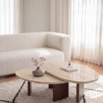Morano Travertine Finish Marble Nesting Coffee Table