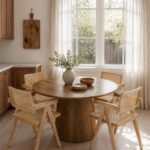 Vinci Walnut Round Dining Table