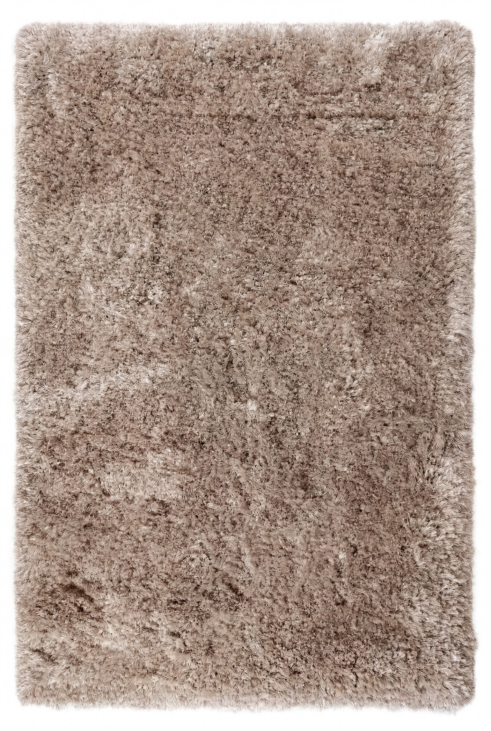 Elvani Taupe Brown Shaggy Rectangular Area Rug