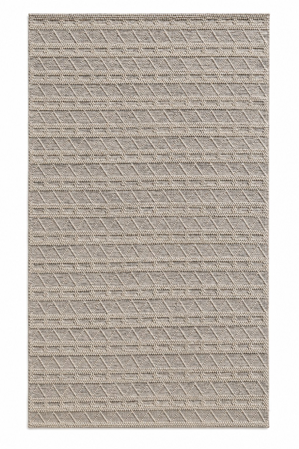 Triano Taupe Geometric Woven Runner Rug