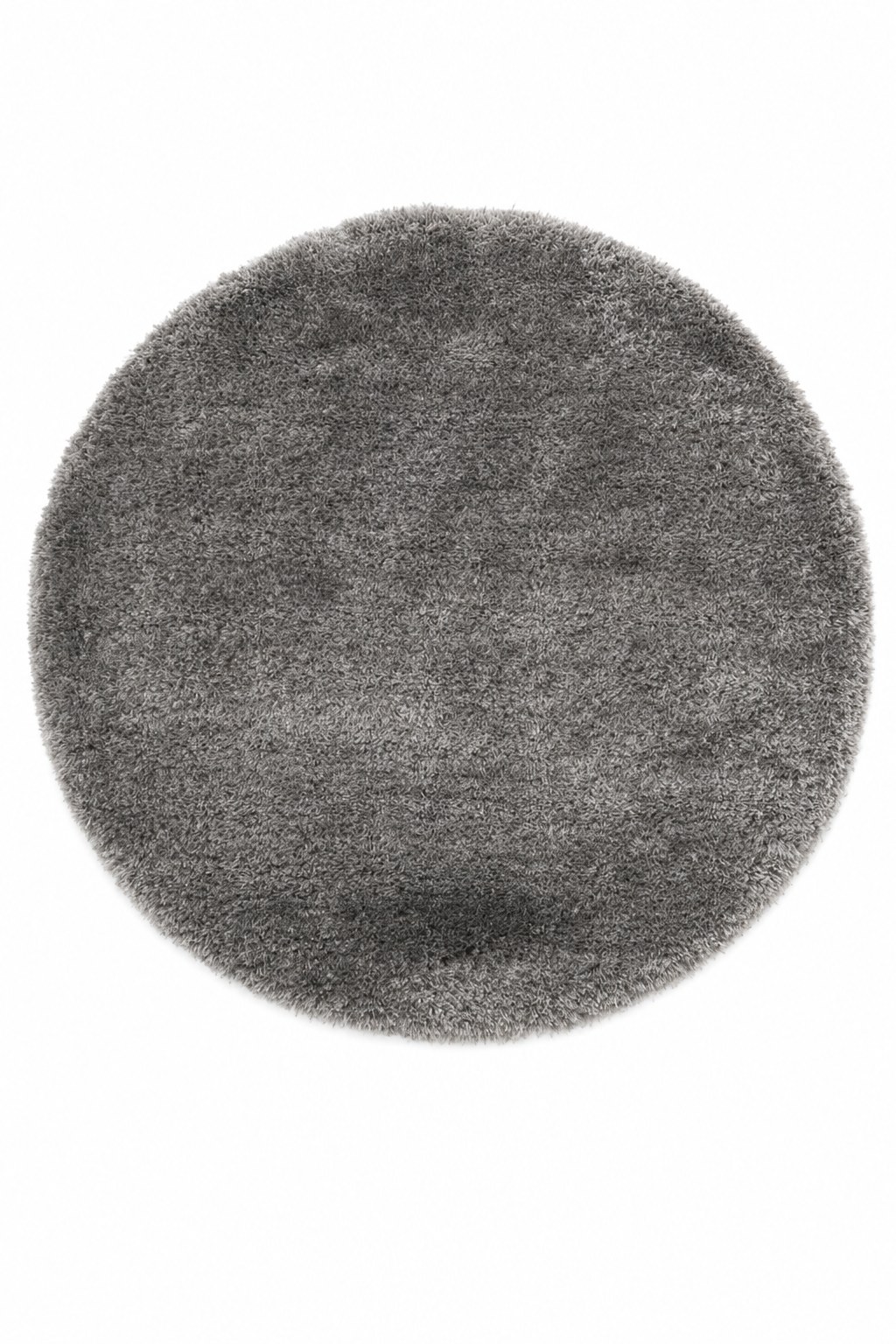 Lorvessa Dusk Grey Shaggy Round Area Rug