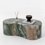Marina Green Marble Finish Concrete Coffee Table