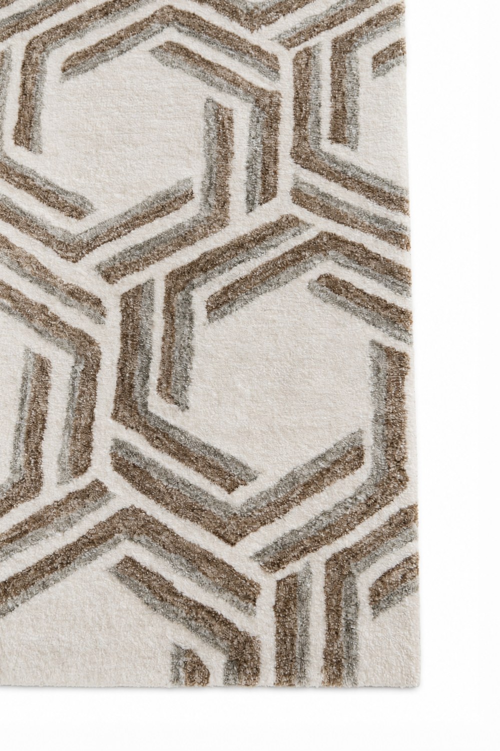 Veronne Ivory Taupe Geometric Area Rug - Image 2