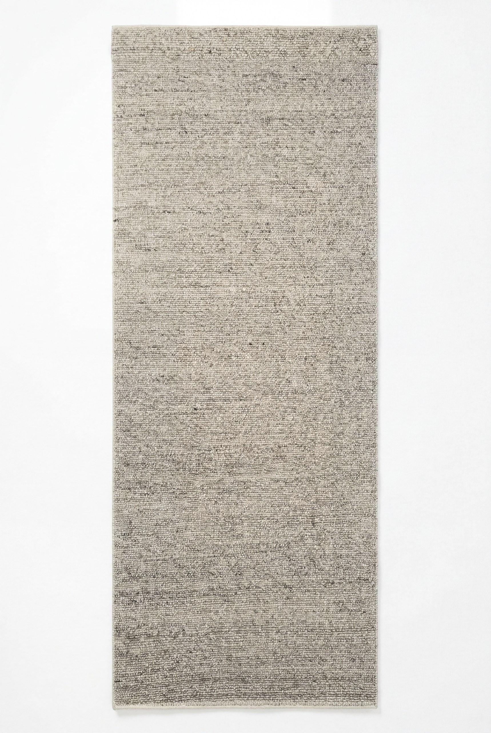 Osrik Ivory Grey Textured Woven Runner Rug