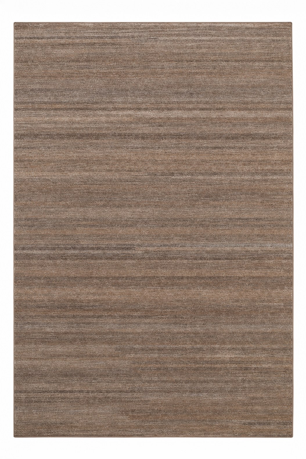 Viresta Mocha Brown Linear Pattern Area Rug