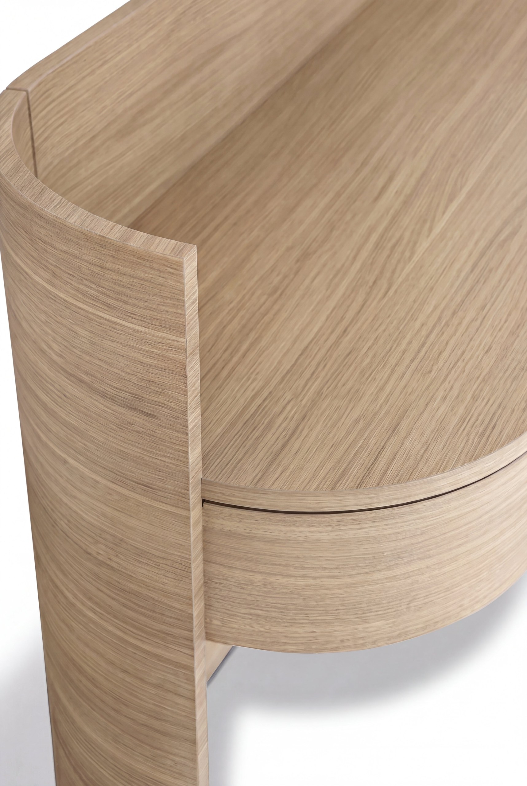 Marvelle Barista Oak Wooden Vanity Table - Image 3