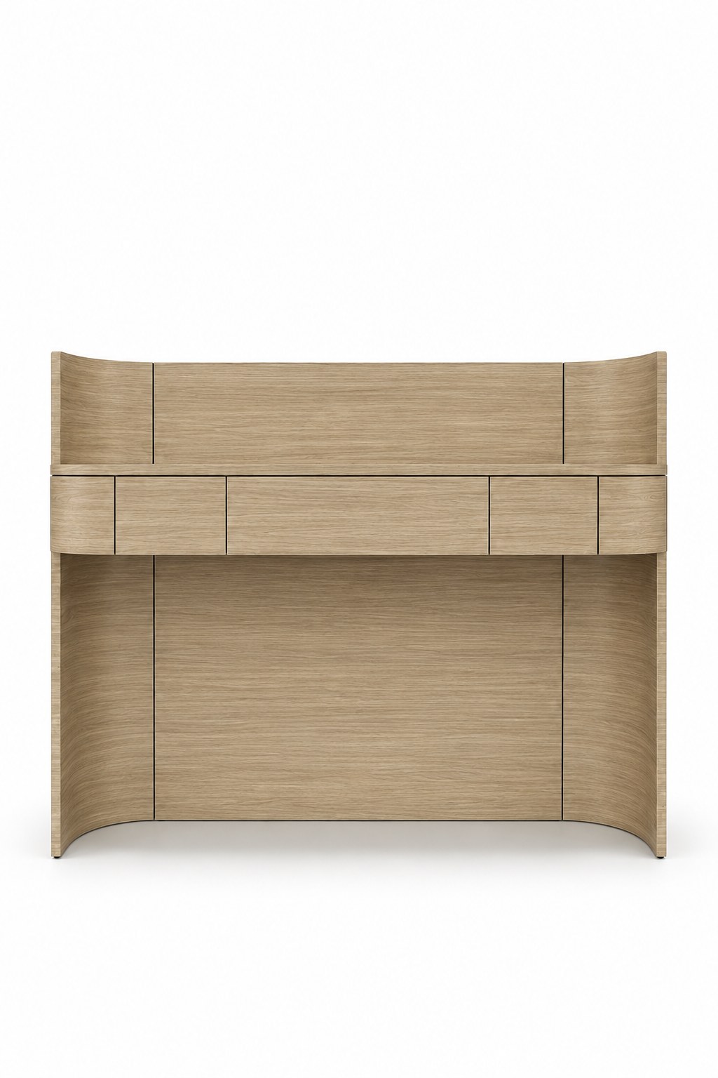 Marvelle Barista Oak Wooden Vanity Table - Image 4