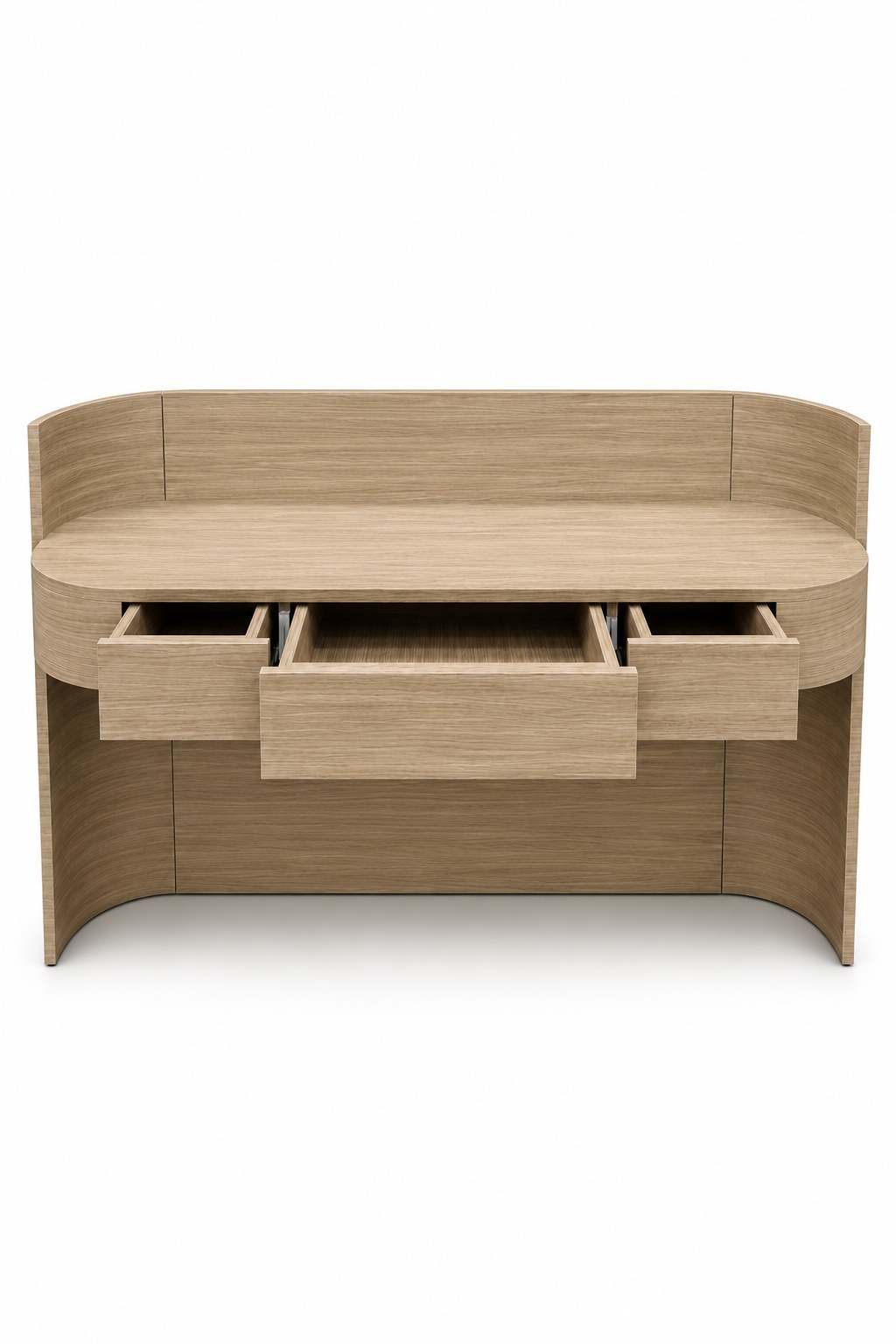 Marvelle Barista Oak Wooden Vanity Table - Image 5