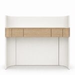Marvelle Barista Oak and White Wooden Vanity Table