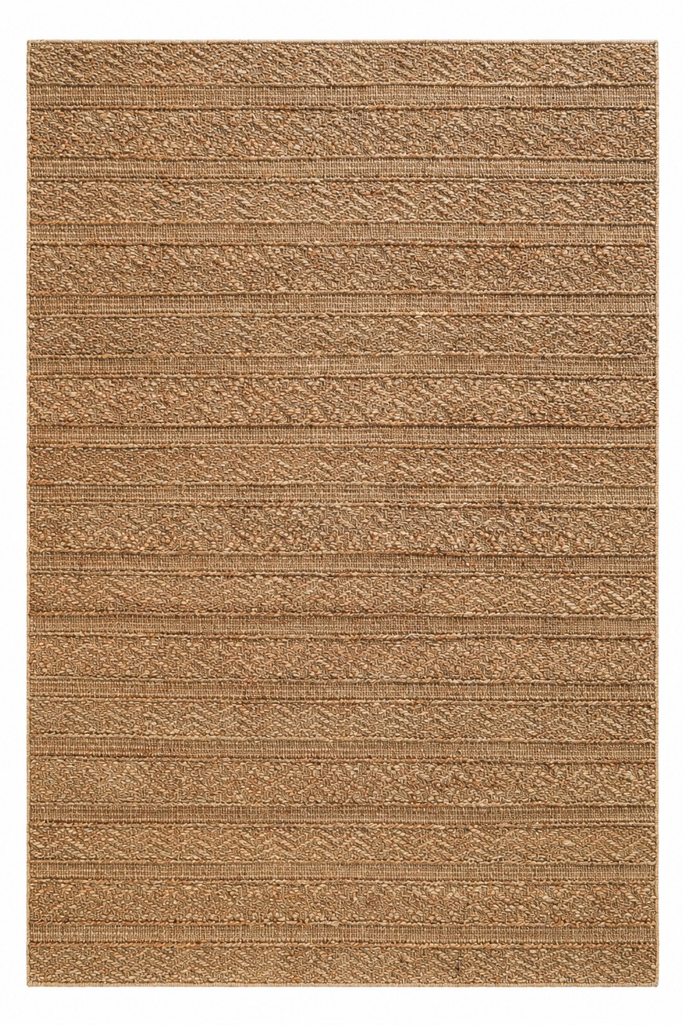 Bravelo Natural Brown Textured Woven Area Rug