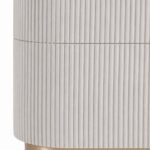 Valoria Melamine White Marble and Clay Grey Vanity Table