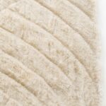 Yalora Rectangular Ivory Abstract Shaggy Runner Rug