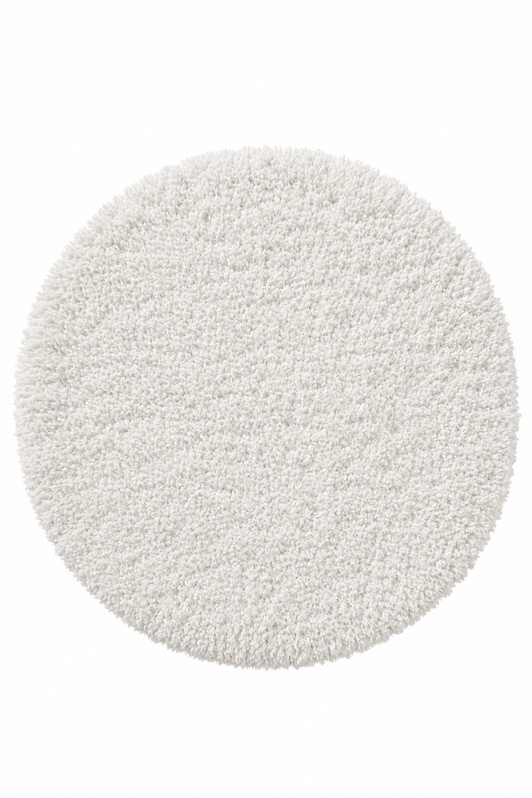 Paviro Round White Shaggy Area Rug