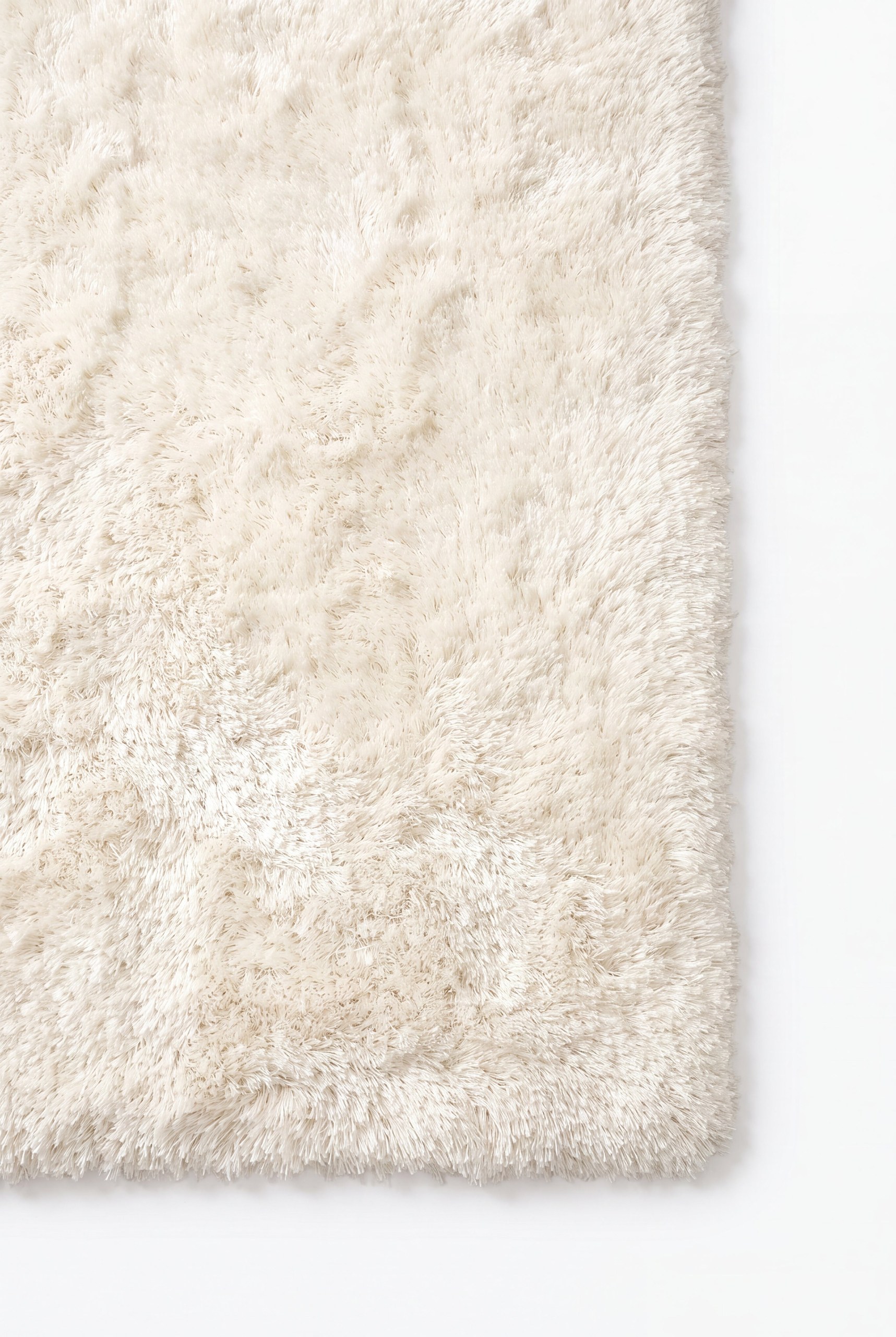 Luvello Rectangular Ivory Shaggy Area Rug - Image 2
