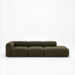 Kallia Olive Wood 3 Seater Modular Chaise Sofa