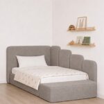 Tavri Kids Greige Upholstered Bed