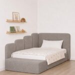 Tavri Kids Greige Upholstered Bed