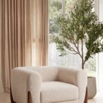 Arlivo Chalk Veil Boucle Accent Lounge Chair