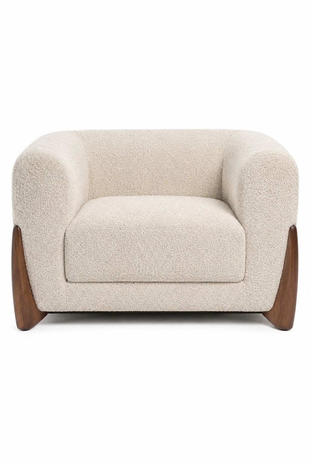 Arlivo Chalk Veil Boucle Accent Lounge Chair - Image 2