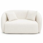 Amanti Off-White Bouclé 2 Seater Sofa (145CMx40CM)